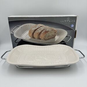 Godinger Silver Art Co. “Give Us This Day Our Daily Bread” Porcelain Bread Tray